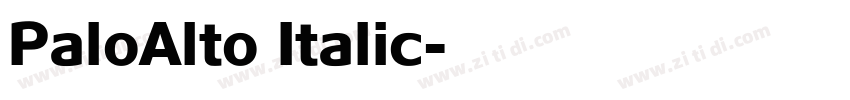 PaloAlto Italic字体转换